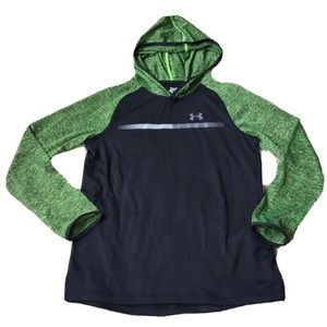 UNDER ARMOUR Girls size Y MEDIUM HEAT GEAR FOOTBALL HOODIE SHIRT